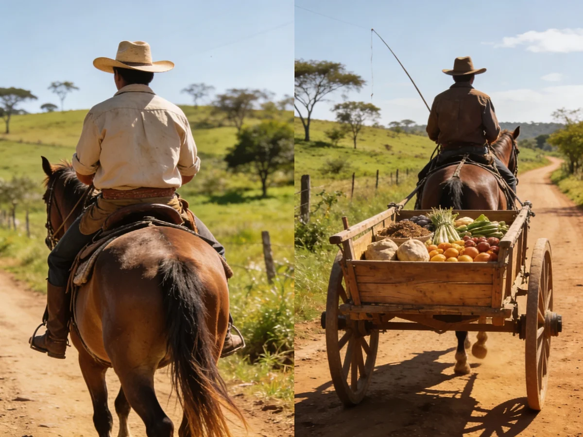 Montaria x Charrete: qual exige mais do cavalo e quais são os riscos em cada caso