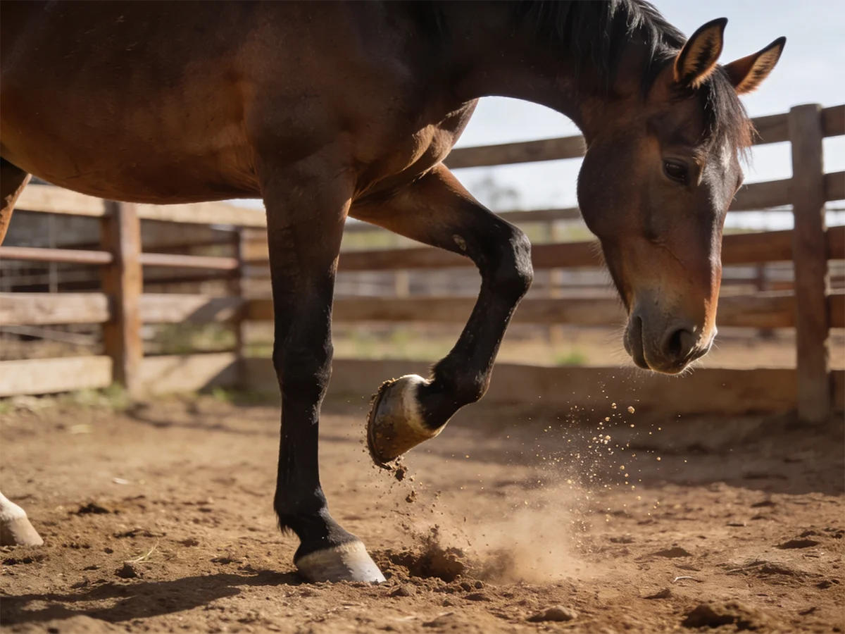 Por que o cavalo bate a pata no chão?